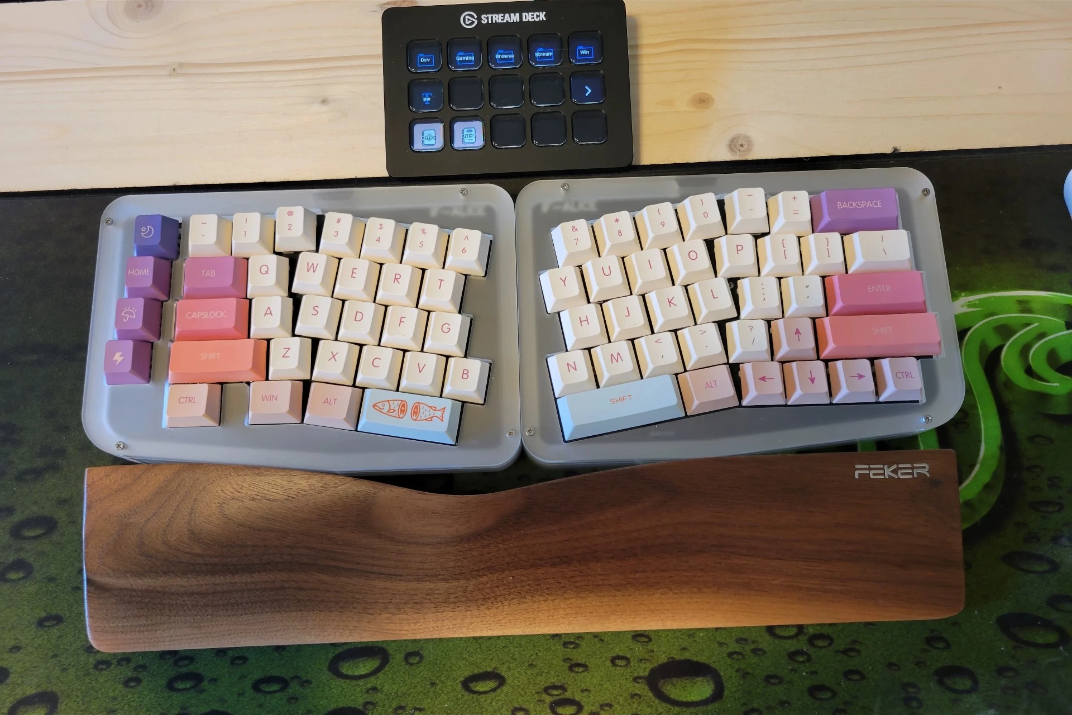 Kustom Alice Kit Keyboard mekanis terpisah nirkabel transparan 2.4G Kit Keyboard Alice VIAL pertukaran panas Esports Gamer Teclado