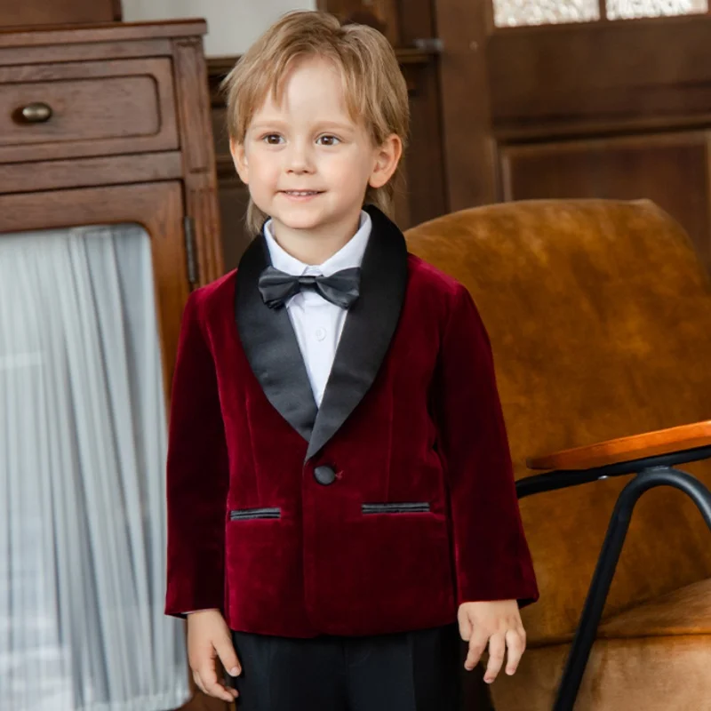 الأطفال ربيع الخريف سليم صالح البدلة مجموعة الصبي البيانو المضيف أداء عيد ميلاد التصوير زي الاطفال السترة السراويل ربطة الزي