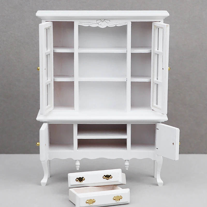 Multi Style Miniature Wooden Bookshelf Mini Cabinet Bedroom Furniture Kits Home & Living For 1:12 Dollhouse Toys Gift