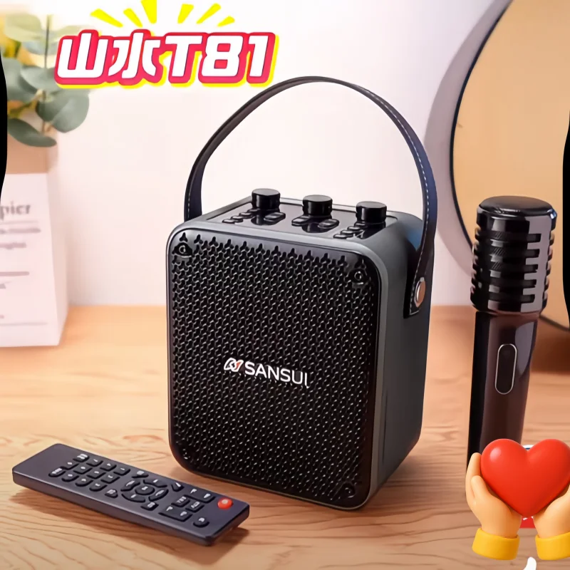 Altavoz Bluetooth Inalámbrico Portátil SANSUI T81 de 60W, Sistema de Sonido para Karaoke, Instrumentos Musicales y Baile al Aire Libre