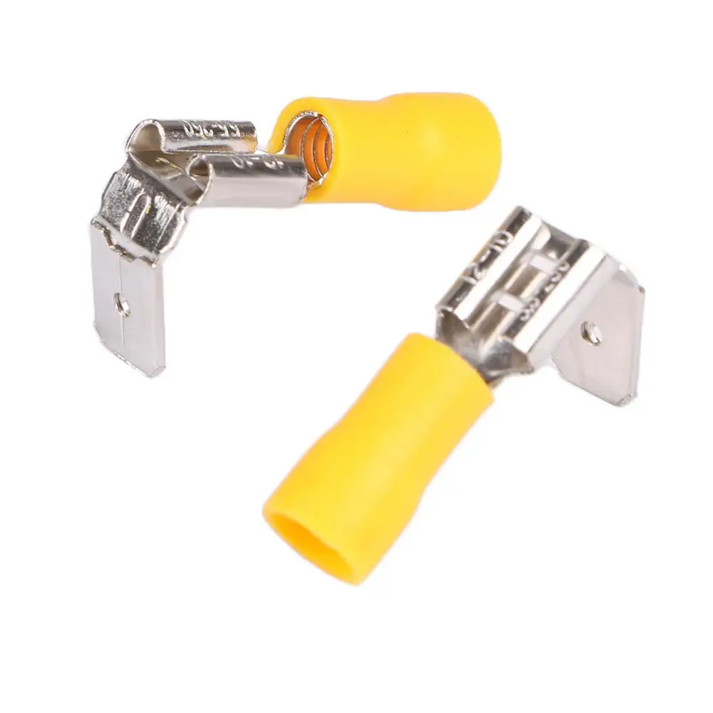 

50pcs Male 6.3mm Piggy Back Insulated Crimp Spade Piggyback Wire Cable Connector Terminal