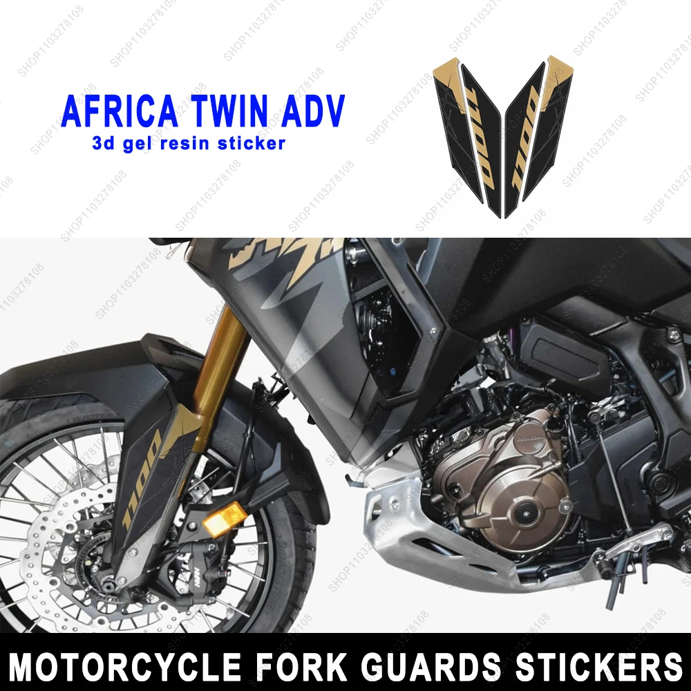 

Motorcycle Fork Guards Mudguard Protection Sticker 3D Epoxy Resin Stickers For Honda Africa Twin Adv 2024