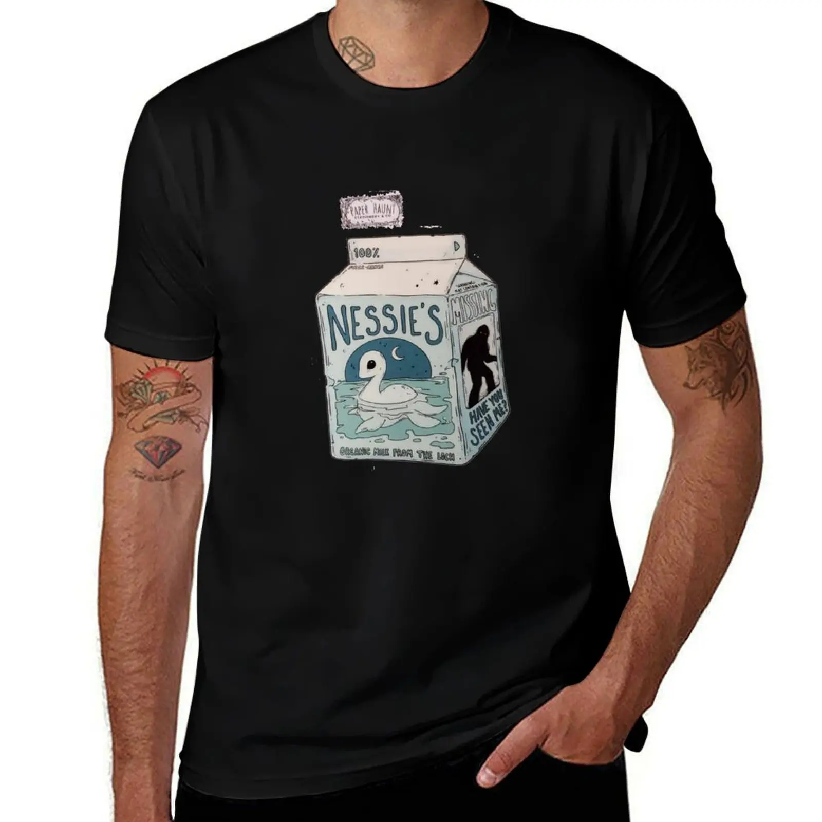 

Nessie Milk Carton STICKER T-Shirt vintage plus sizes vintage t shirts customs design your own mens tall t shirts