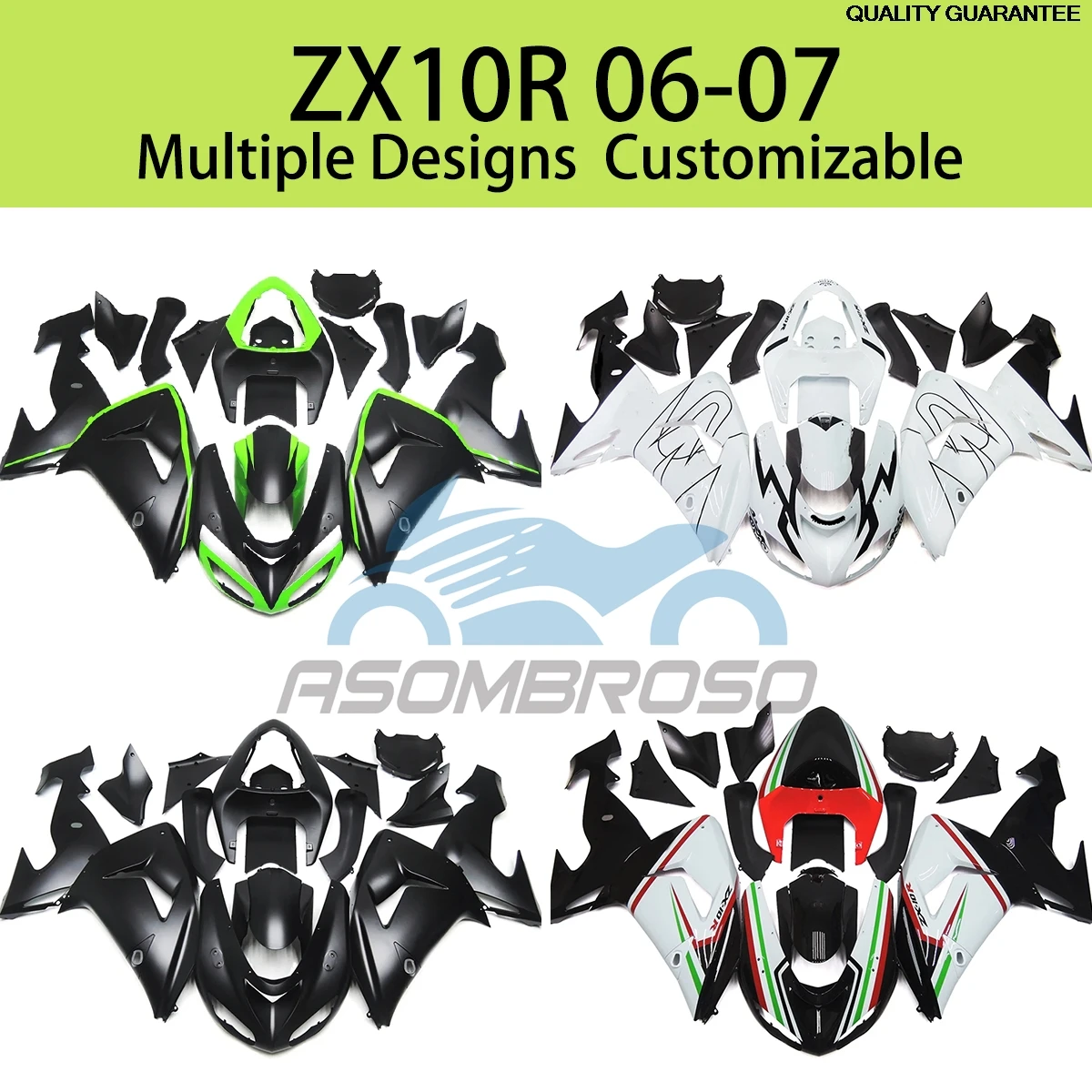 

Suitable For KAWASAKI ZX10R 06 07 Motorcycle Full Plastic Bike Cowling Fairings ZX 10R 2006 2007 Fairing Kit