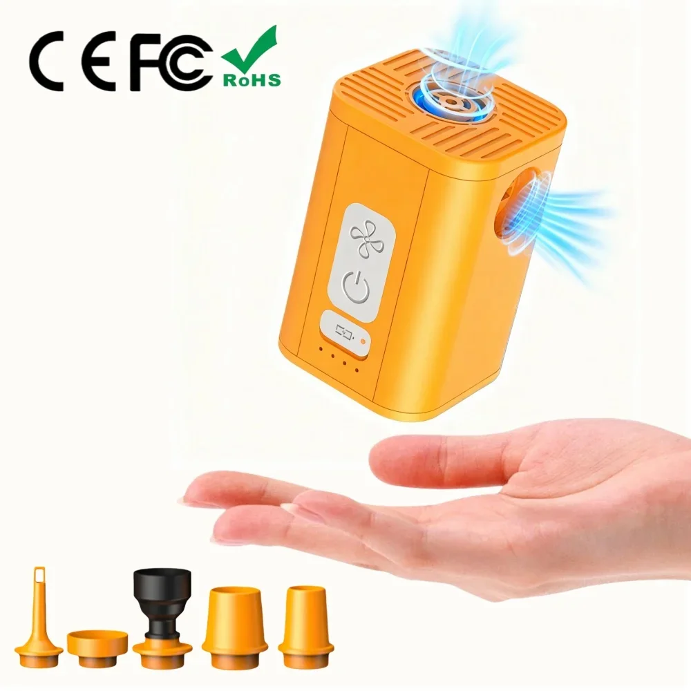 Portable Electric Air Compressor 2400mAh Dual Use Inflation And Deflation for Vacuum Bag Mattress Bed Pool Toy Outdoor