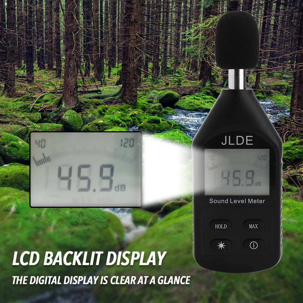 New JD-105 decibel Noise Measuring Instrument 30-130dB Handheld digital noise meter Environmental detection Small precision