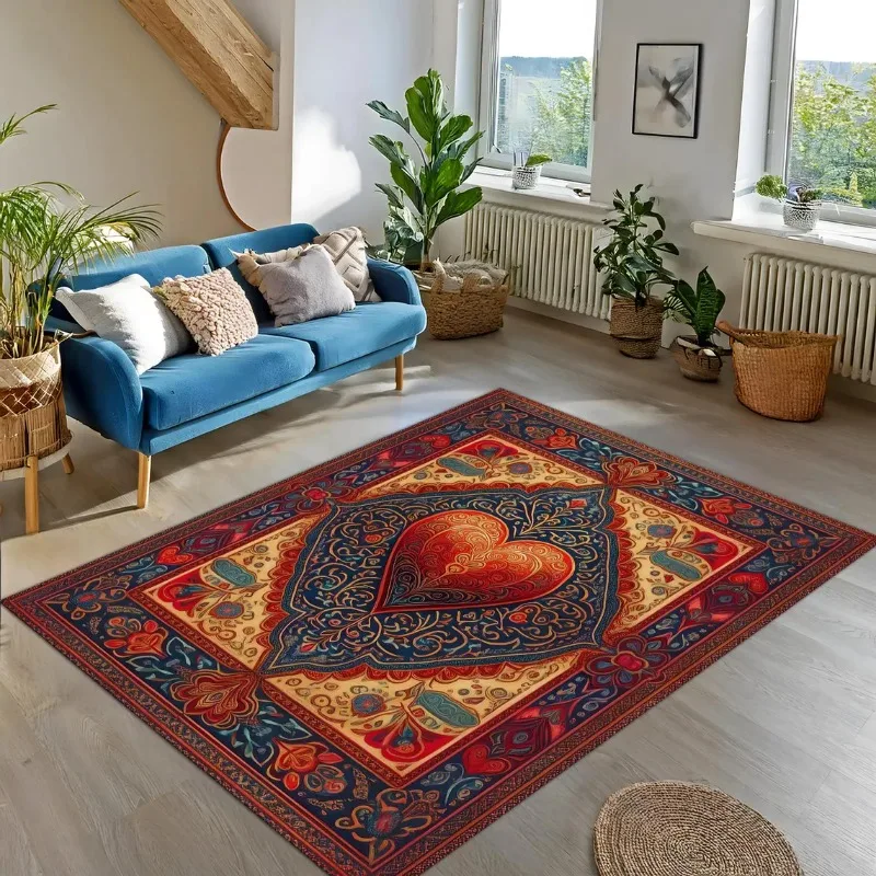 

Valentine's Day Carpet Red Love Carpet Special Bohemian Style Carpet Valentine's Day Home Decoration Carpet Her Gift