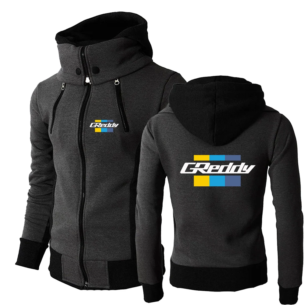 GReddy Turbo Systems Logo The men's three-color zipper pullover is suitable for spring and autumn hoodies jacket