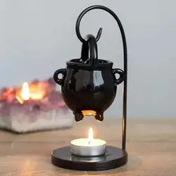 Ceramic Essential Yoga Oil Burner Melt Furnace Tealight Candles Holder Aroma Diffuser for Living Room Housewarming Home Decor