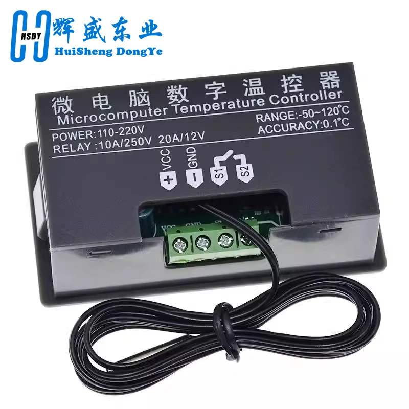 W3230 DC 12V 24V AC110-220V Probe Line Digital Temperature Control LED Thermostat Regulator Heat/Cooling Control Thermoregulator