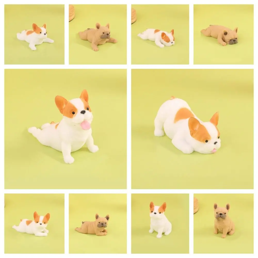 Brinquedo fidget cão espremer brinquedos sensoriais fingir jogar simulação macia buldogue francês estiramento espremer kawaii