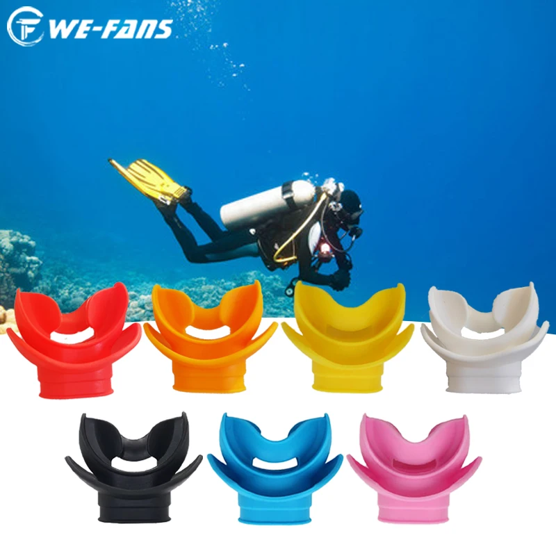 Scuba Diving Silicone Regulator Mouthpiece Second Stage Underwater Diving Tube Breathing Bite Accessories With Storage Box