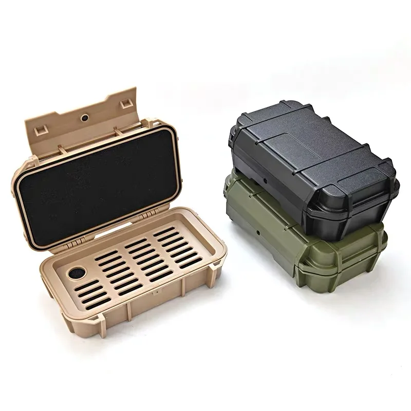 1PC EDC Outdoor Double-layer Shockproof Anti-pressure Waterproof Box Sealing Box Wilderness Survival Storage Box Waterproof Box