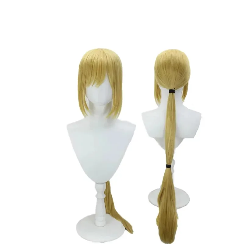 

The King of Fighters 97 Terry Bogard Golden Spiky Long Hair Anime Cosplay Wig jk;6