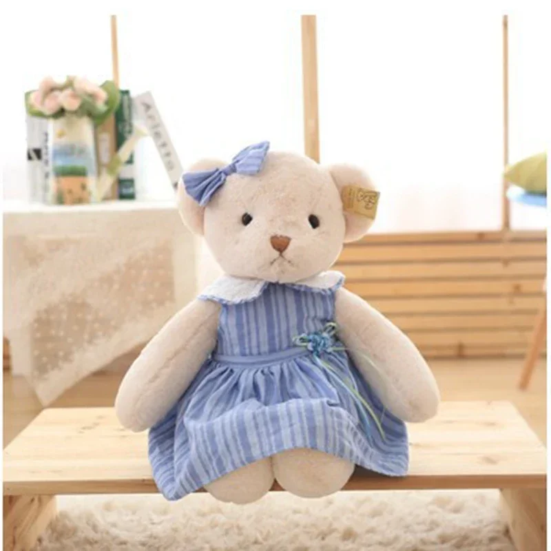 Cute Stuffed Teddy Bear In Skirt Lovely Princess Teddy Plush Children\'s Toy Kawaii Room Decor Christmas Gifts for Girlfriend