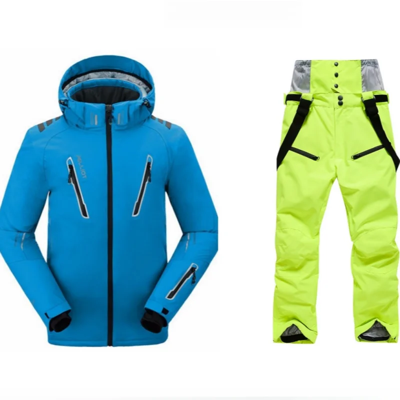 New Pelliot Male Ski Suits Jacket and Pants Men's Water-proof Breathable TThermal Cottom-padded Snowboard Suit Men Ski Jacket