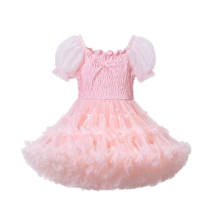 

2025 New Summer Girl Princess Dress Baby Girl Tulle Dress Girls Cake TUTU Skirts Party Evening Girl Dresses Birthday Dress L527
