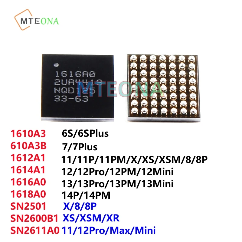 20Pcs USB Tristar U2 USB IC Chip For iphone 11 12 13 Pro Max X XS 7 8 Plus Mini 1616A0 1614A1 1612A1 610A3B 1610A3 1610A2