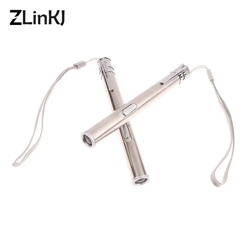 1Pc Alloy Waterproof LED USB Chargeable Flashlight Powerful Rechargeable Torch Keychain Pen Flashlight For Doctors