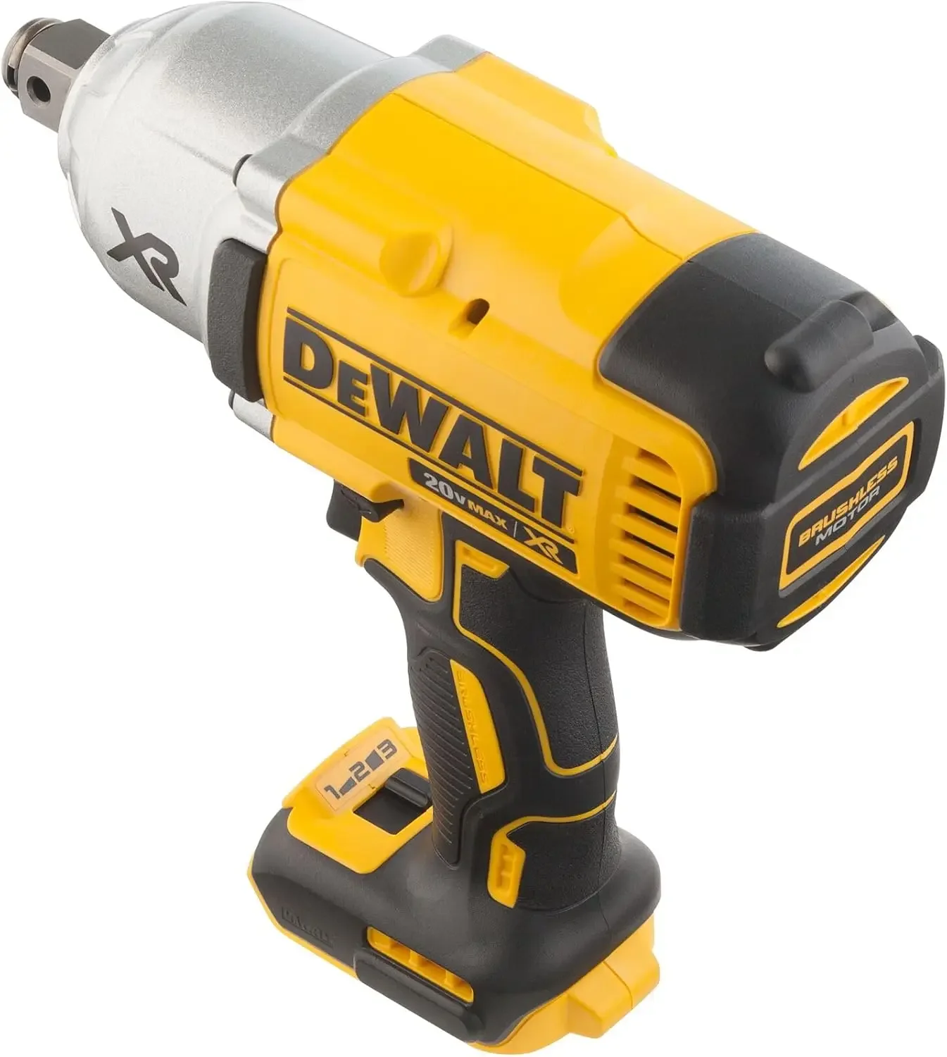 DEWALT kunci pas Dampak tanpa kabel, 20V MAX * XR dengan Pin cincin babi, 3/4 inci, hanya alat (DCF897B)