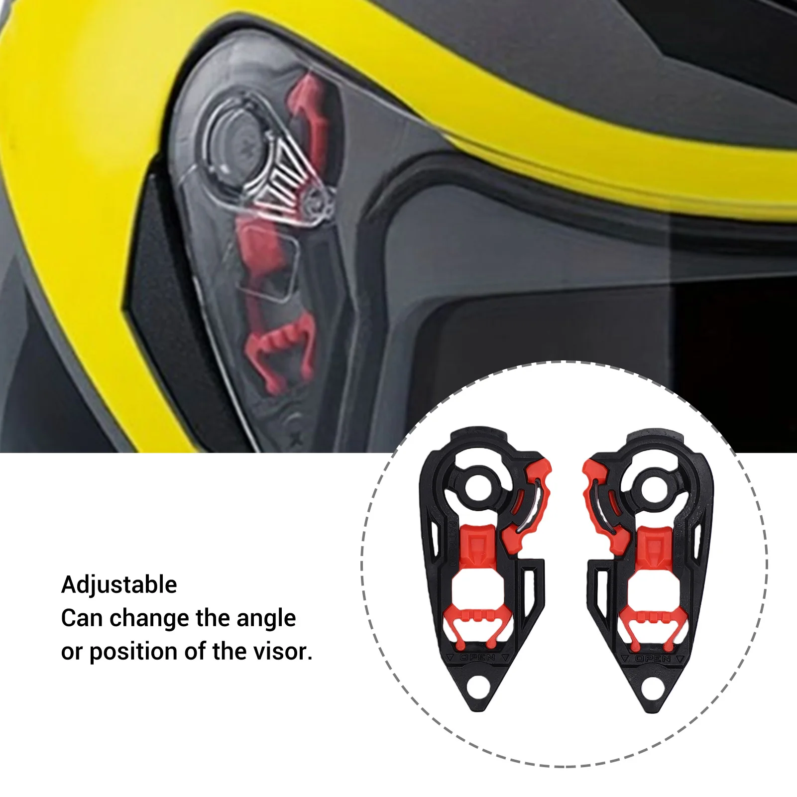 Helmet Visor Base Gear Adjustable Helmet  Visor Gear Plate Replacement for  K1 K1S K3SV  K5S Helmet Visor Base Plate