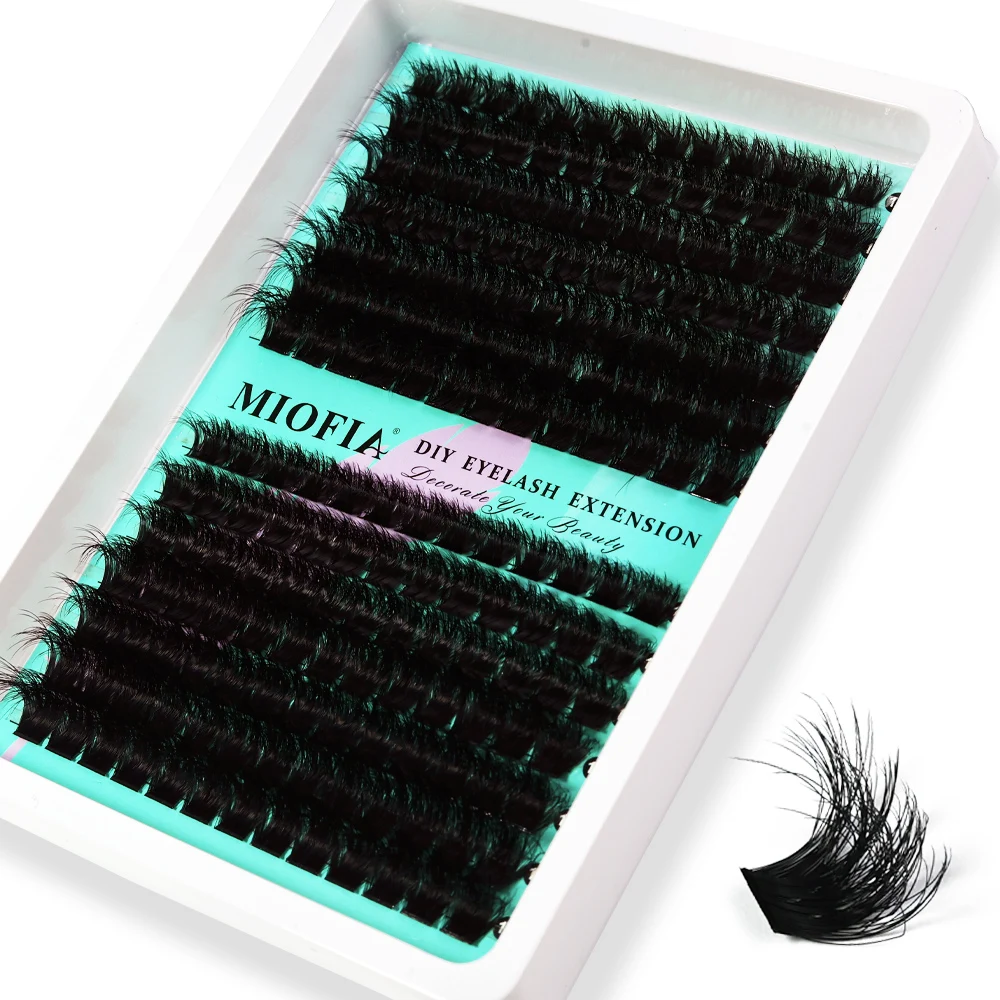 MIOFIA 5D Flauschige Voluminöse Cluster-Wimpern 30D-150D Dicke Wimpernbüschel 10-18mm Gemischte Längen Natürlicher Look DIY Wimpernverlängerungen – Detail 6