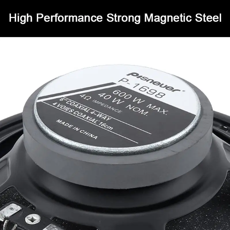 2pcs 6Inch 600W 4 Way 12V Car Coaxial Auto Music Stereo Full Range Frequency Hifi Speakers  Non-destructive Installation