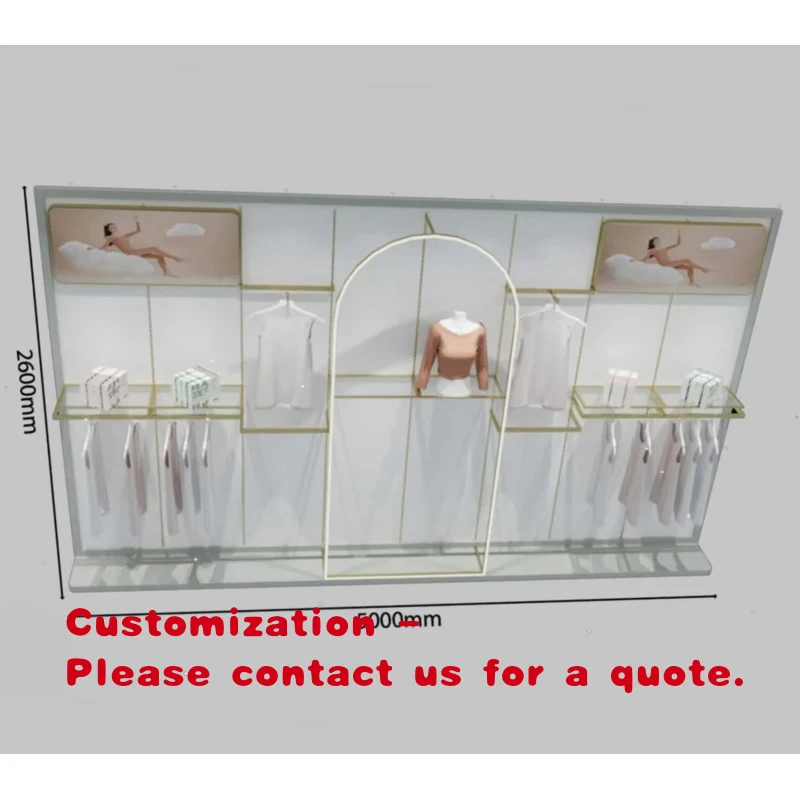 

custom.Quality Lightweight Rotating Spinning Metal Underwear Display Rack Lingerie Shops Freestanding/Wall-Mount