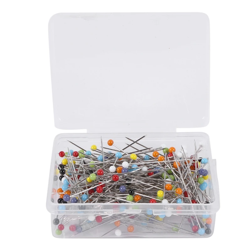 250 Pieces Sewing Pins Ball Glass Head Pins Straight Quilting Pins For Dressmaker Jewelry Decoration