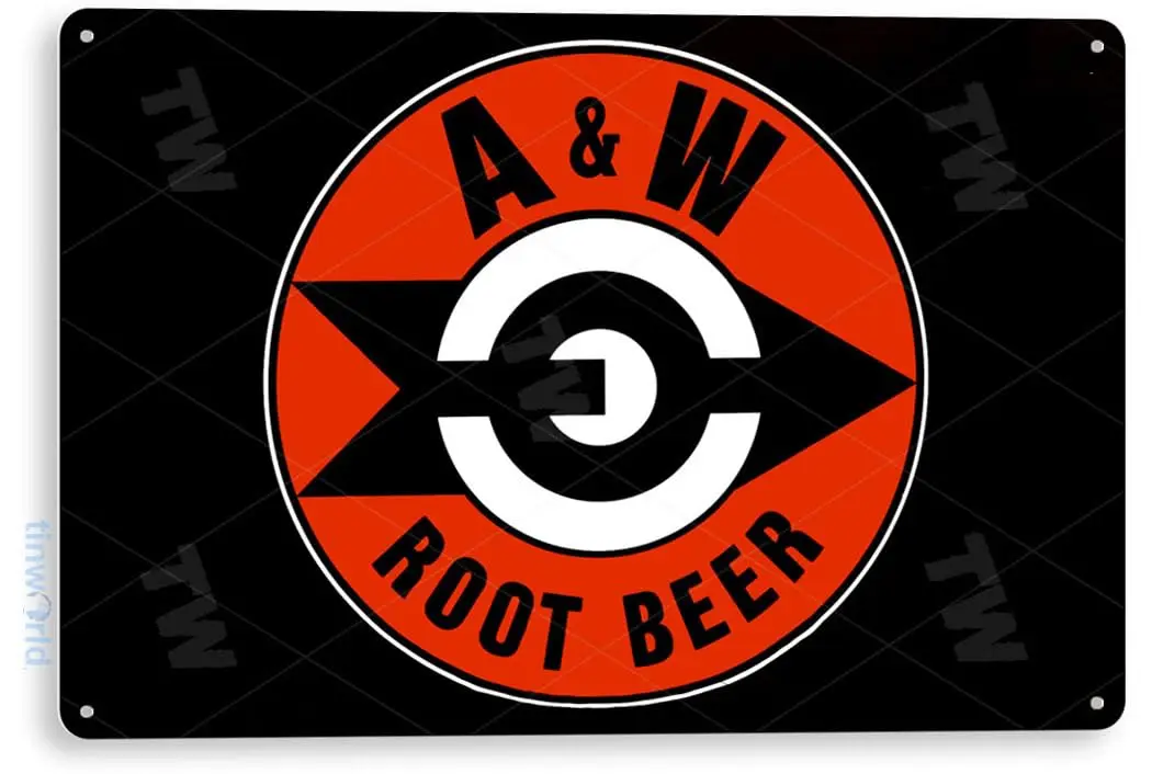 

Tinworld жестяной знак A & W Root Beer Retro, металлический декор, магазин аксессуаров для кухни A003