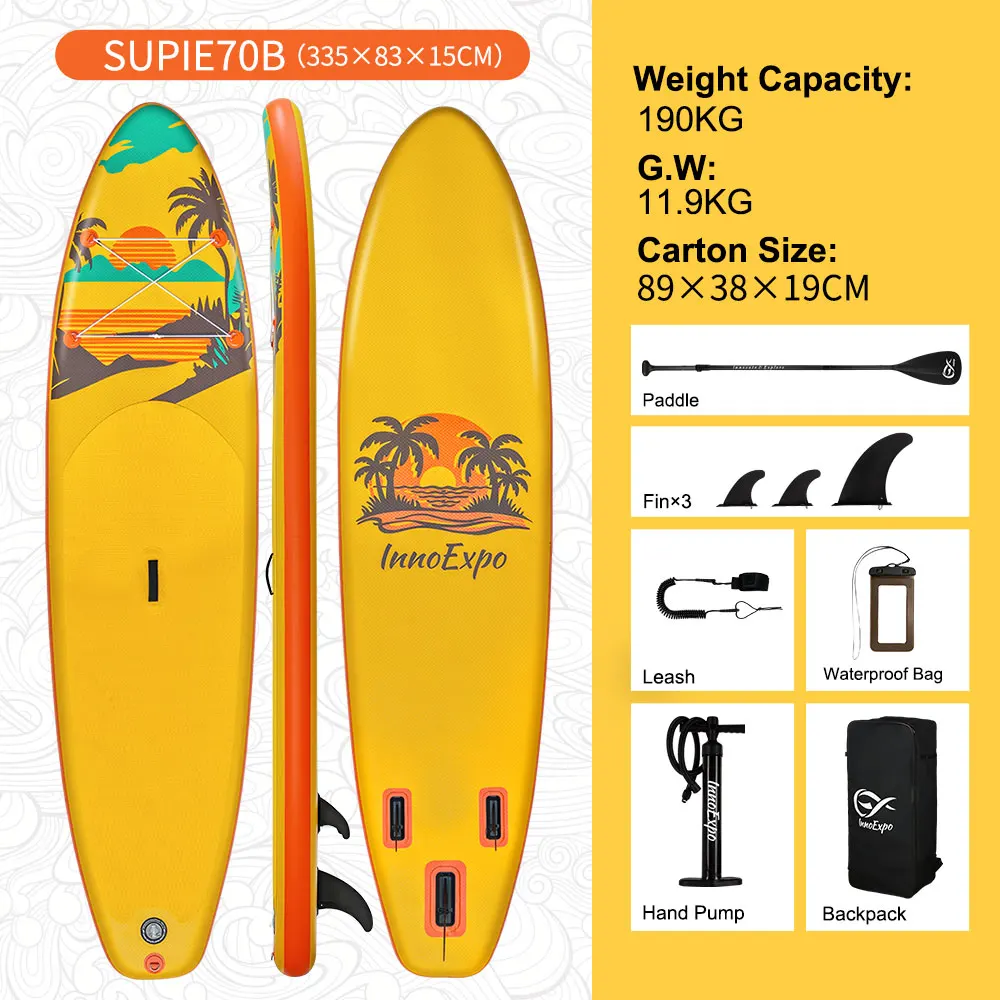 InnoExpo Opblaasbaar Stand Up Paddle Board met accessoires Opblaasbaar Paddleboard Surf Sup Board Antislip Watersport Paddleboard