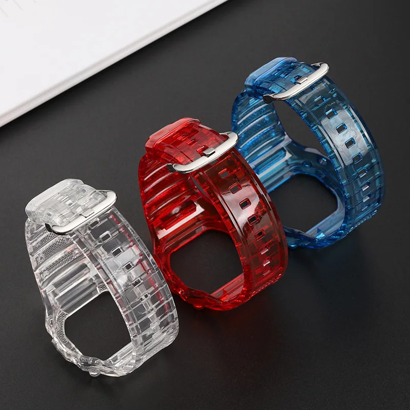 Resin Strap Case Men For Casio g-shock DW-5600/5000/5025 GW-B5600 G-5600E GW-M5610/M5600 Silicone Watchband Transparent Bracelet