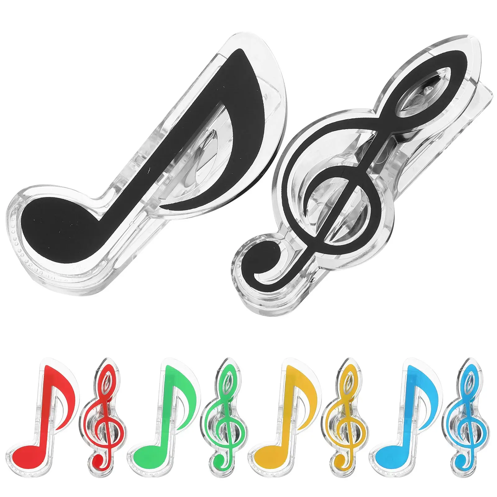 

20 Pcs Music Sheet Clips Bookmark Note Holders Lightweight ABS Page Holder Gifts Plastic Sheet Music Accessories Bookmarks