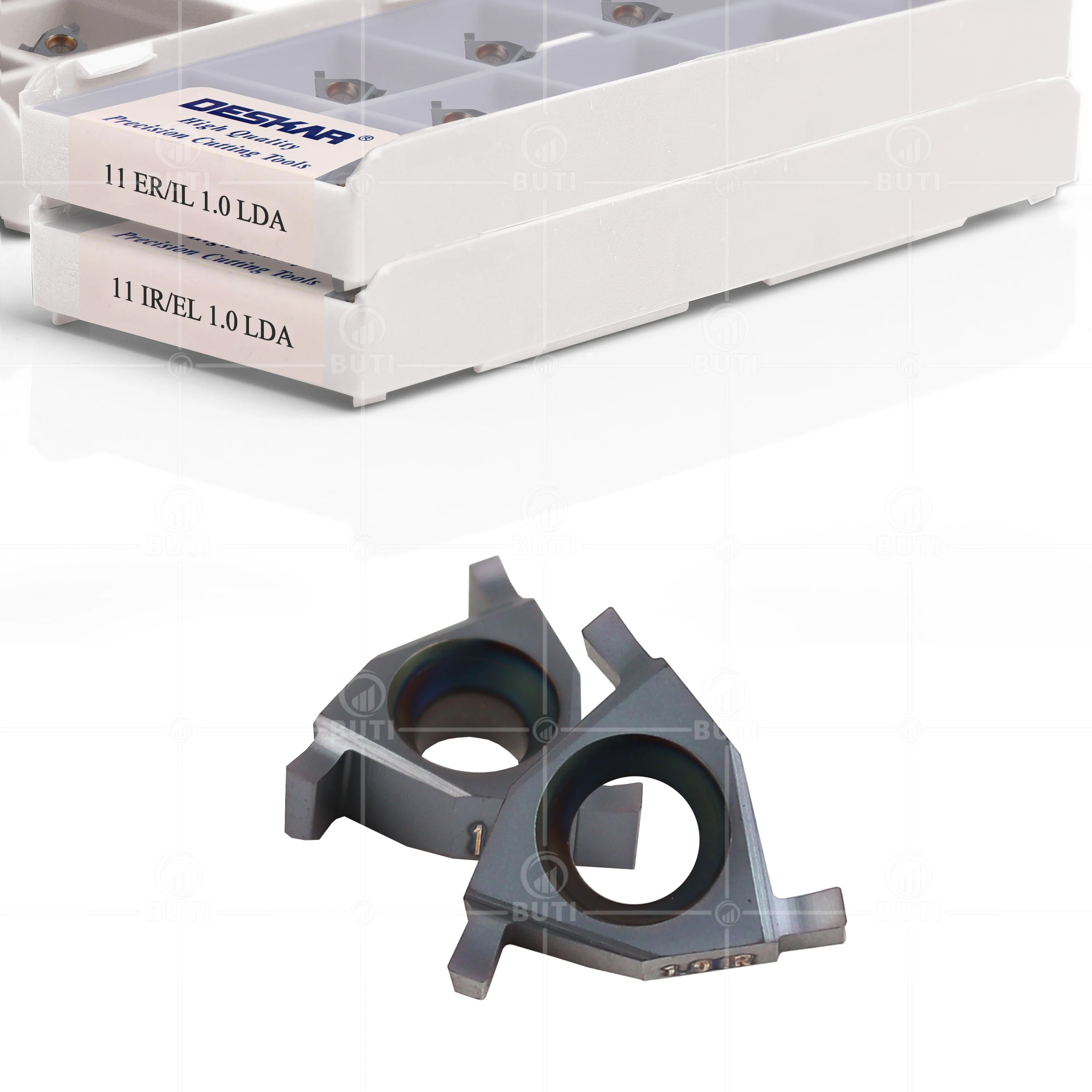 Imagem -03 - Deskar-cnc Lathe Shallow Cutter Carbide Blade Turning Tool 11er il 11ir el 0.7 0.8 0.9 1.0 1.1 1.2 1.3 1.4 1.5 Lda 100 Original