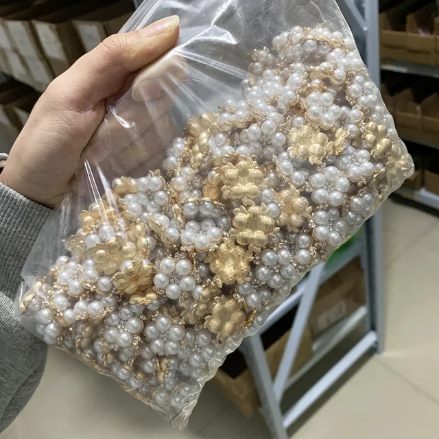 SKYE CIEL 100 sztuk 22mm perła DIY biżuteria akcesoria kwiat musujące Rhinestone spinki do włosów dekoracje ubrania akcesoria do szycia