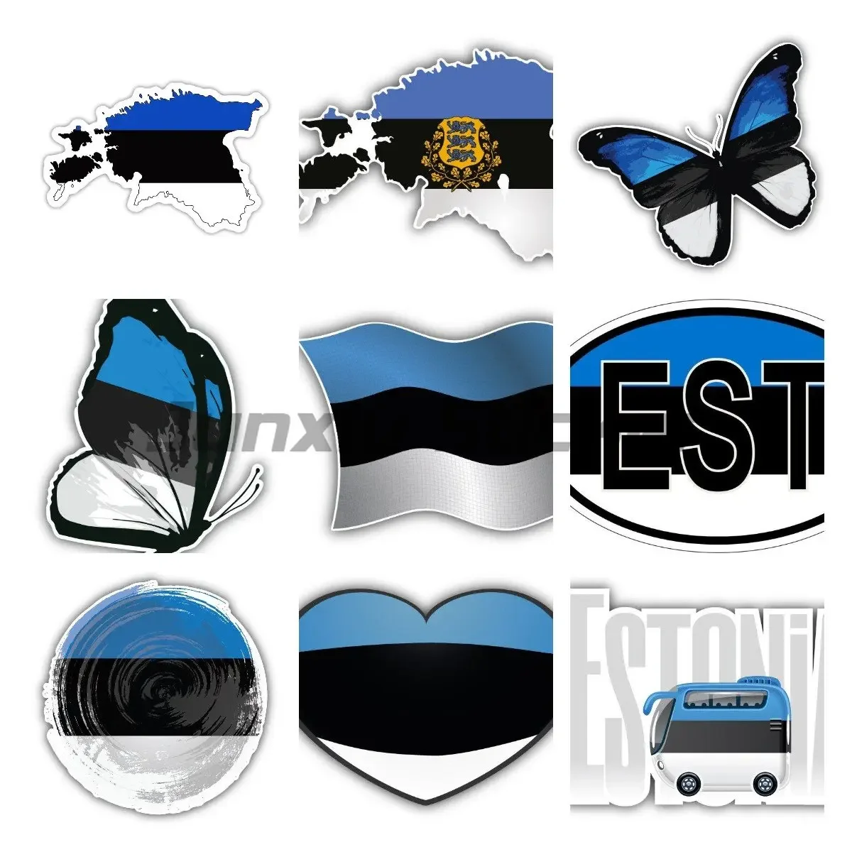 

Наклейка с флагом Эстонии, игрушки для детей, карты страны, дорожные наклейки для DIY, скрапбукинга, чемодана, багажа, ноутбука, наклейка