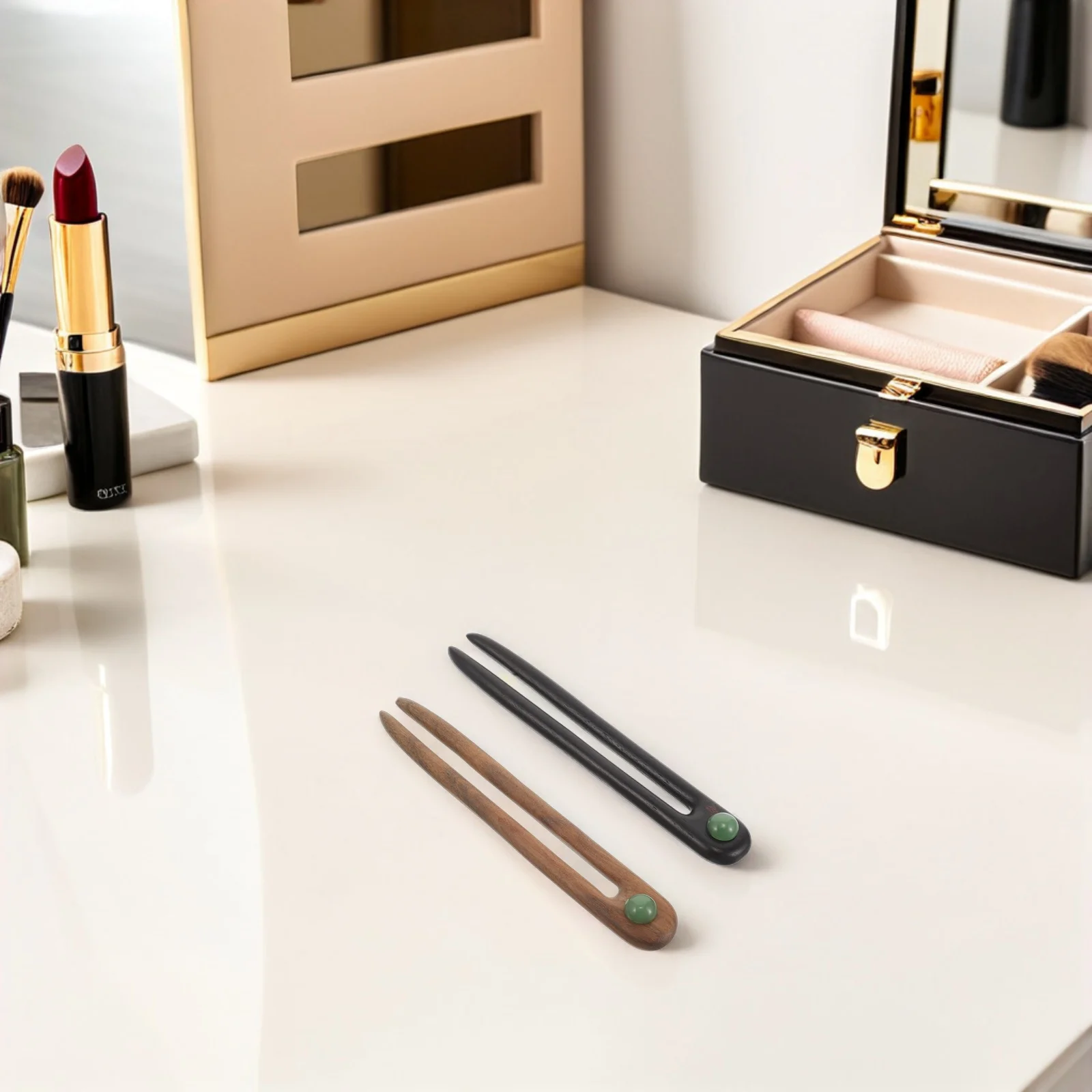 

2 шт., шпилька для волос в китайском стиле, U-образная палочка, деревянная вилка для волос, легкий элегантный аксессуар для вечеринок с длинными волосами, булочка