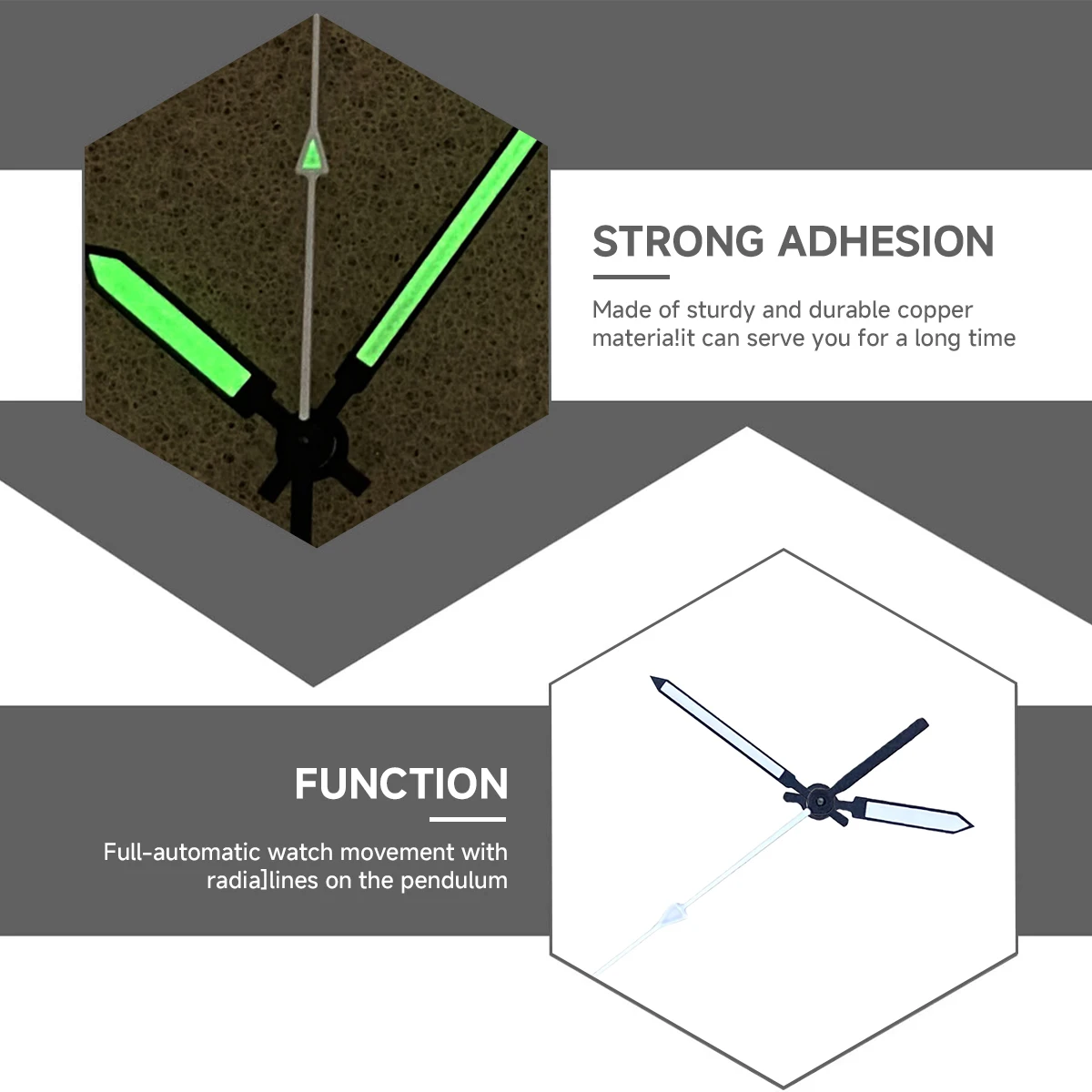 VK63 الأيدي ووتش اكسسوارات 6 ساعة دبابيس مؤشر أسود الأخضر توهج مناسبة لحركة الكوارتز VK63 تعديل ساعة الأيدي