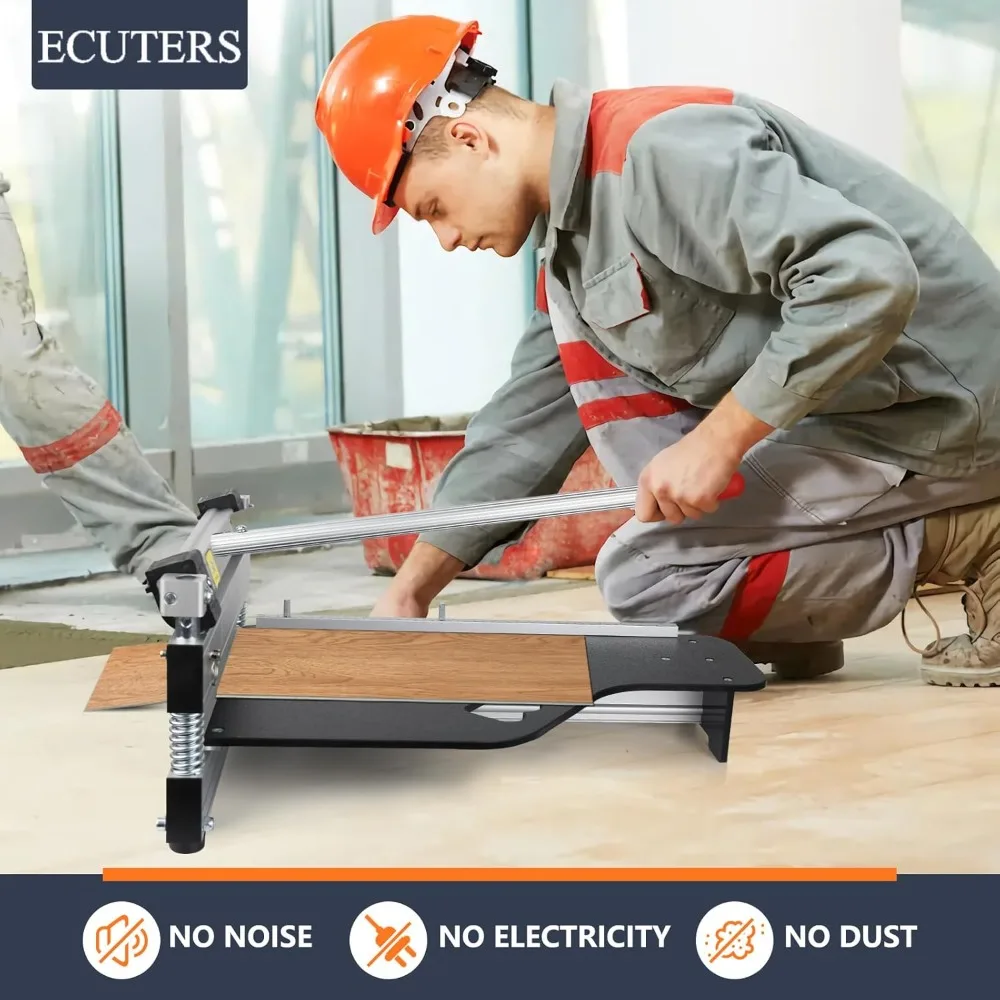 13“ Laminate Floor Cutter, Cutting 17mm 12mm Thick Floors Heavy Duty Vinyl Floor Plank Cutter, Portable Angle Length Cutting
