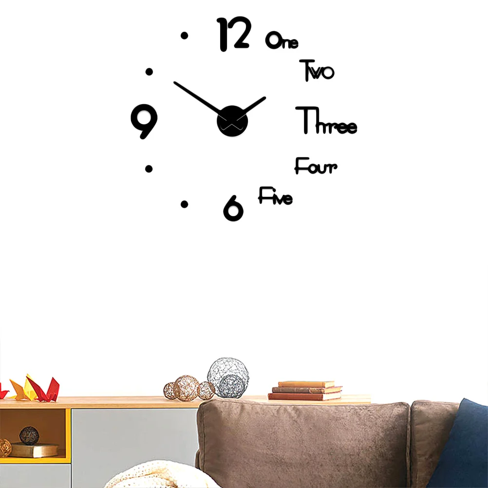 

1Pcs Minimalist Wall Clock Nordic Style DIY Acrylic Quartz Wall Hanging Clock Sticker Home Decoration Fashion Silent Design