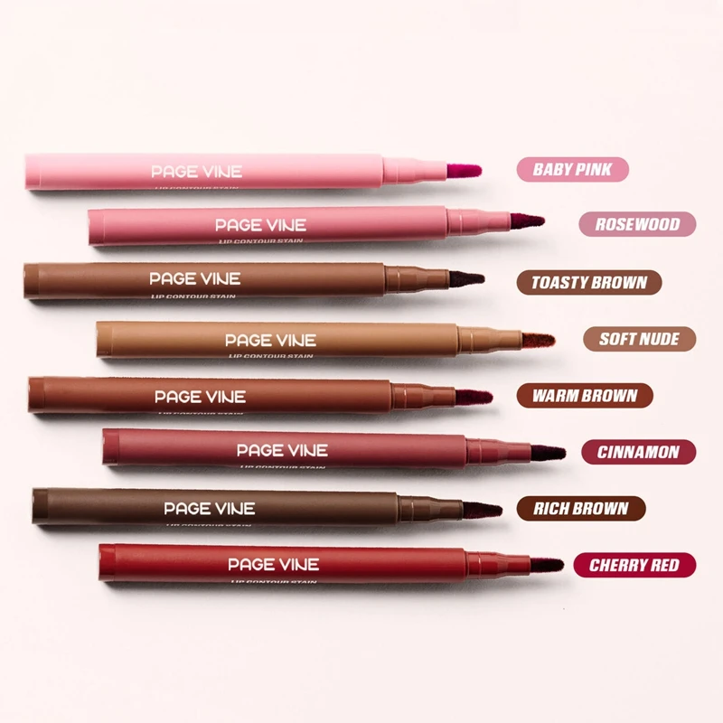 Wodoodporny konturówka do ust, nieprzywierająca do kubka, w kolorze czerwonej wiśni, długotrwała, trwała, do konturowania ust, szminka do makijażu dla kobiet.