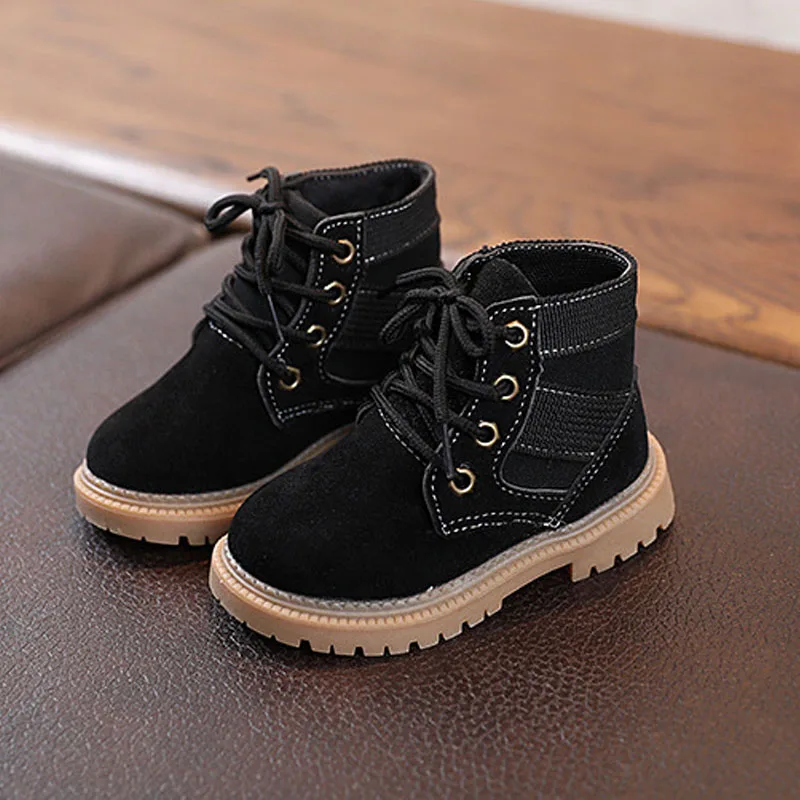 Autumn Winter Kids Boots Warm Boys Toddler Girls Boots Fashion Leather Children Casual Shoes Boys Girls Boots for Kids