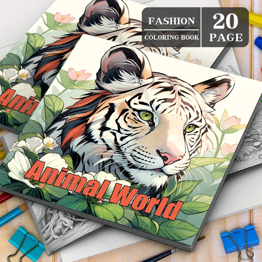 Bview Art Animal World Coloring Book Adult Picture Book Original Design