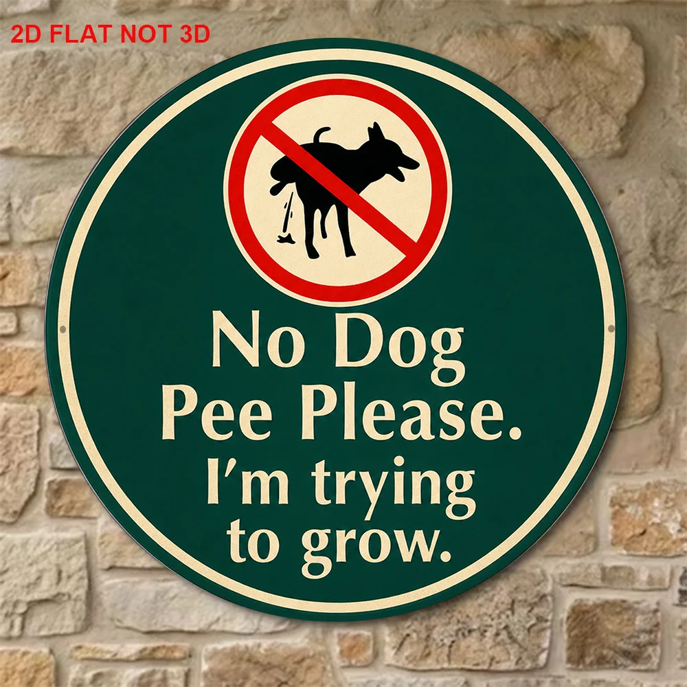 2D Flat, 1pc 8 X 8 Inches/20 X 20 Cm Round Sign, Vintage Decorative Plaque with 