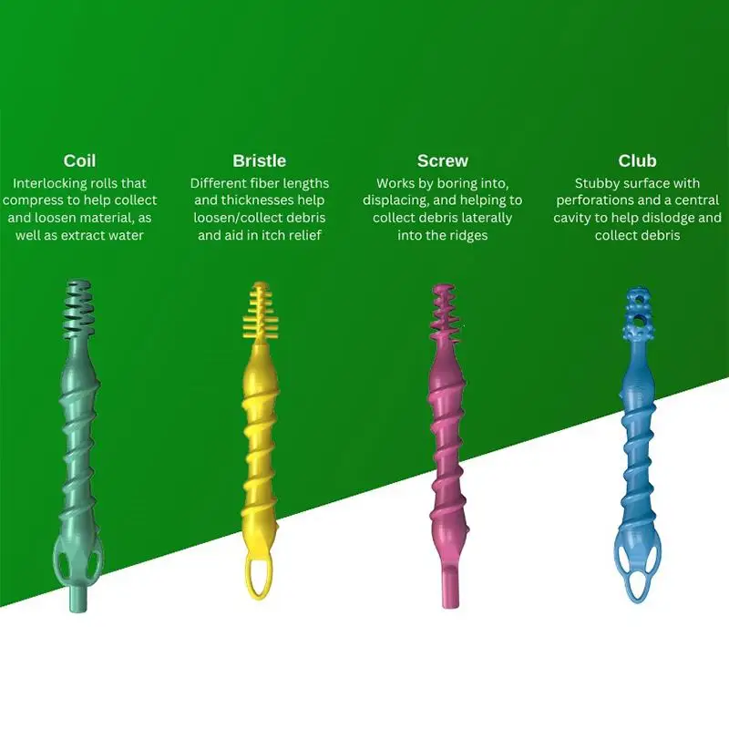 4 Pcs Spiral Ear Wax Cleaner Reusable Ear Wax Removal Scoop Set_voghion.com