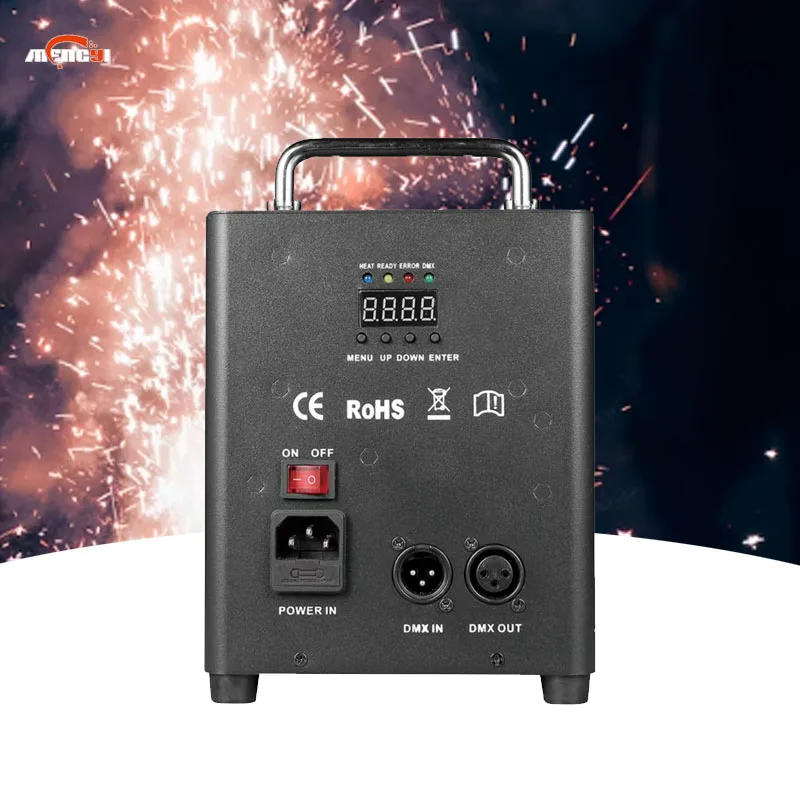 Máquina de Chispas Frías DMX512 Mini de 400W con Control Remoto Inalámbrico para DJ, Bodas, Fiestas, Equipos de Escenario para Interiores y Exteriores