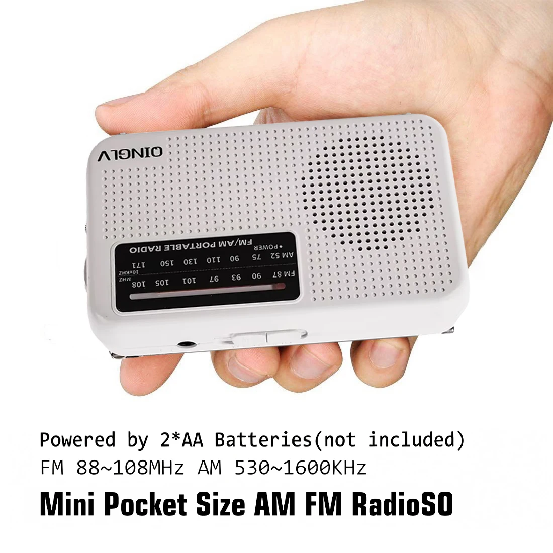 Portable AM/FM Emergency Radio Battery Powered Telescopic Antenna Headphone Jack for Indoor Outdoor Camping Survival Home Use image 5