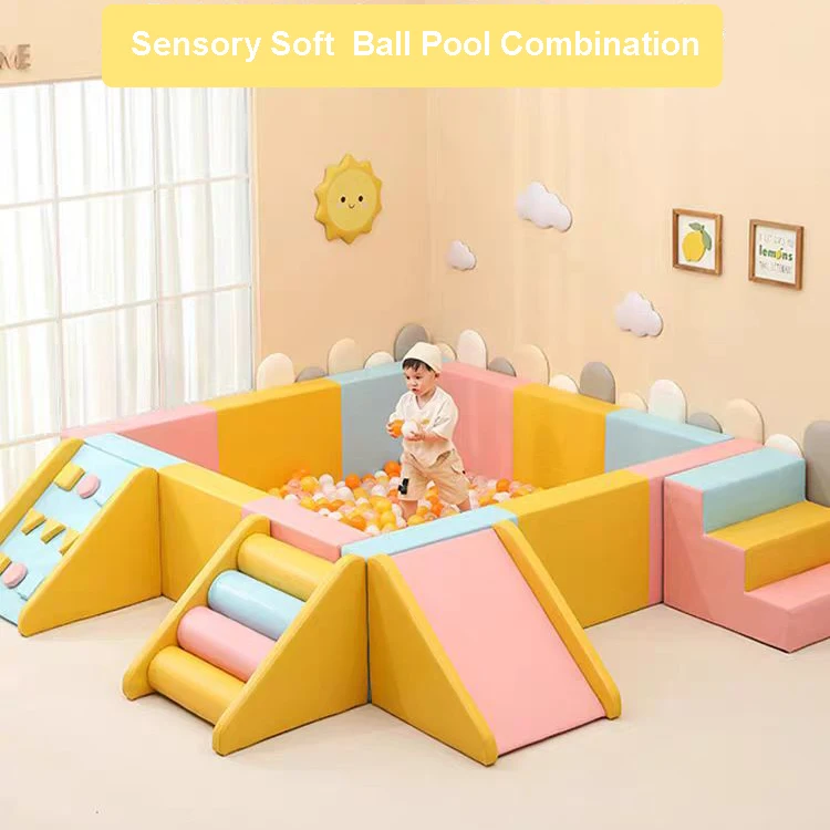 Hot Sale Indoor Playground Equipment Set Soft Play Ball Pit Climb Slide Combination Outdoor Sensory Training Shopping Malls