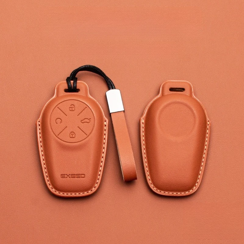 

Чехол для автомобильного ключа Chery EXEED VX LX RX TXL FL CDM PHEV, защитный кожаный брелок-футляр из кожи Nappa, модифицированный