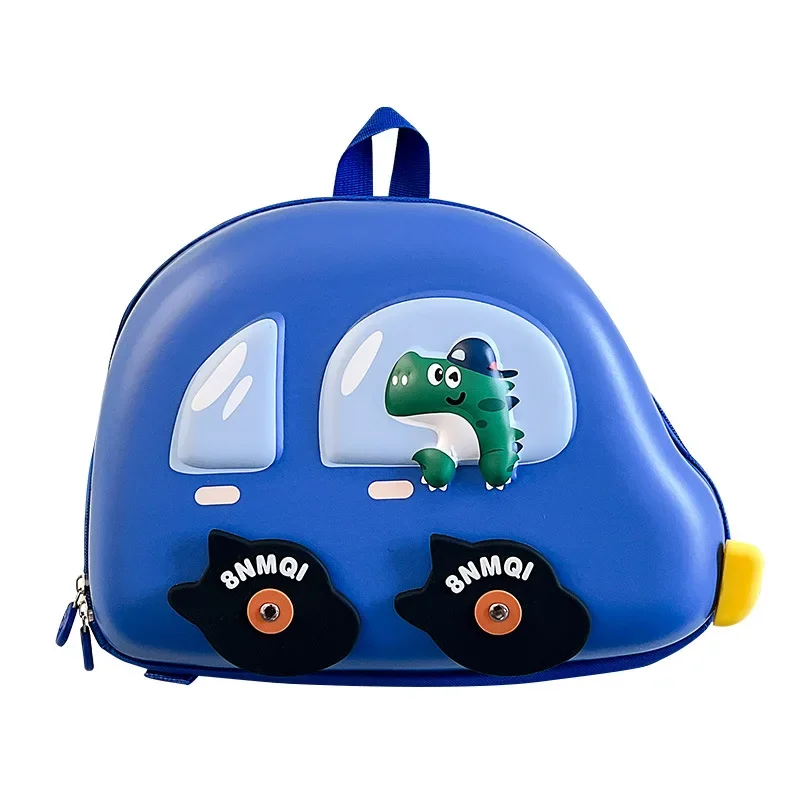 3D Cartoon Car Shape Boys School Bags Blue Car Backpacks Large Capacity Kawaii Kindergarten Kids Bag Mochila Infantil Escolar